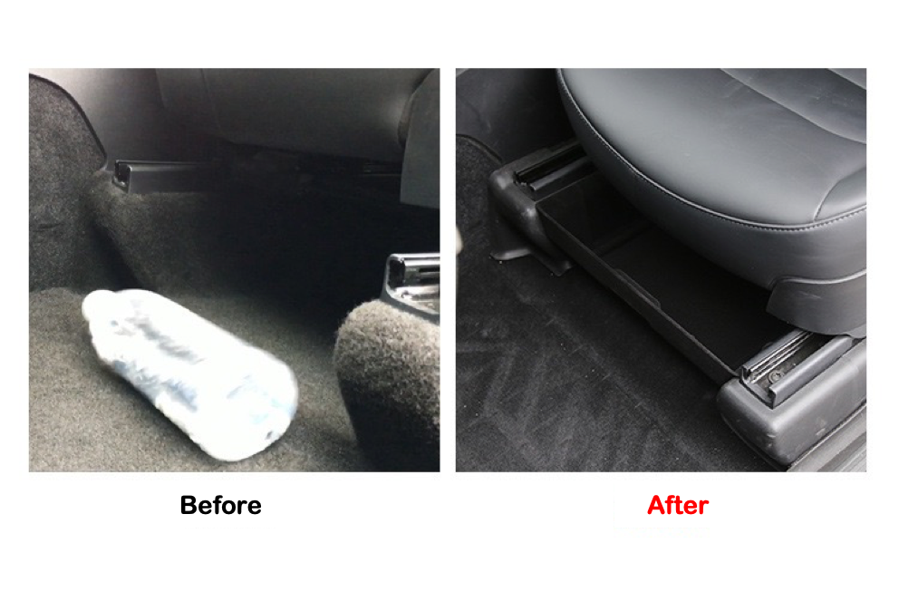 Tesla Model Y Front seat Storage Box - Before and After