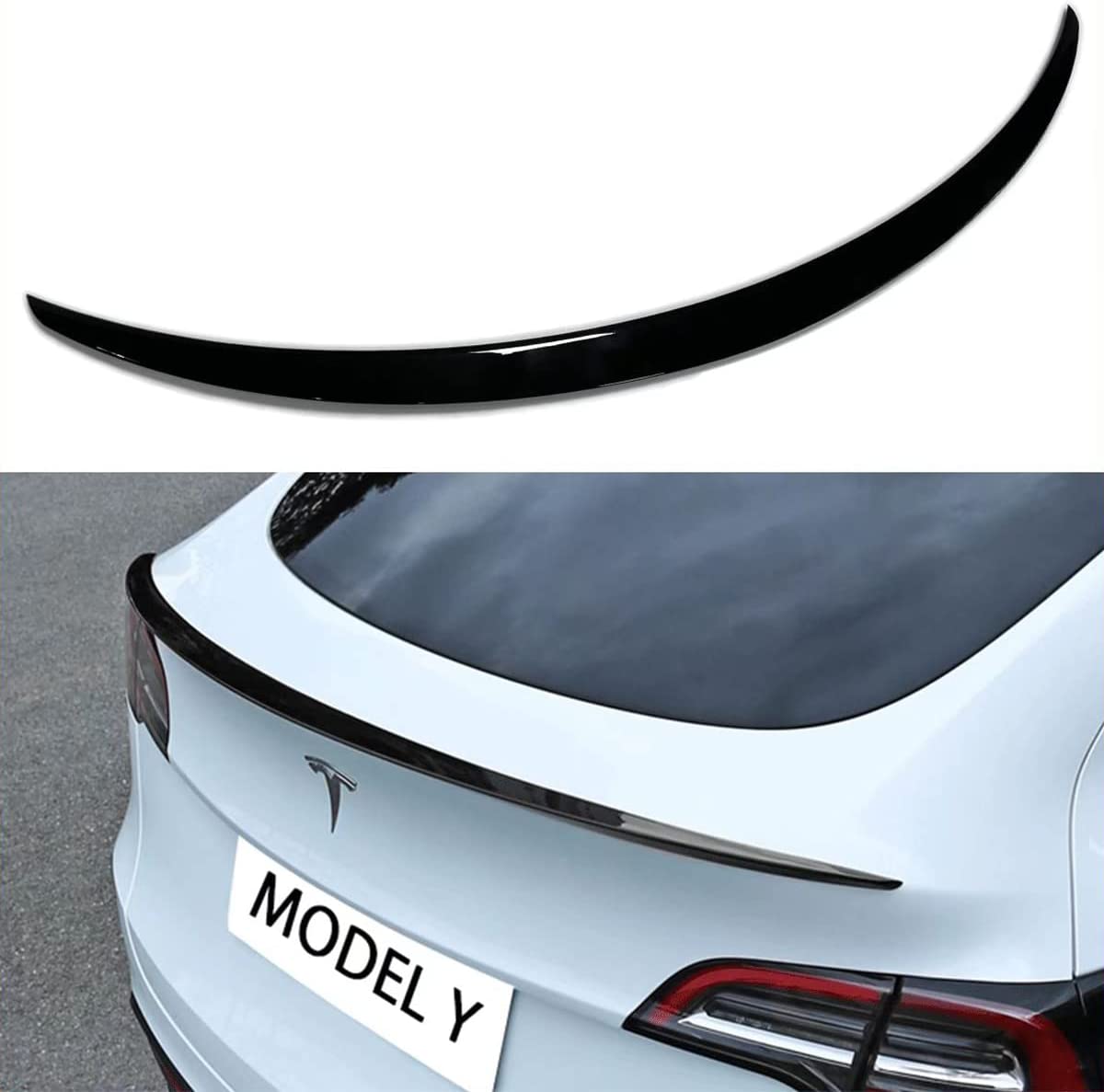 Tesla Model Y Rear Spoiler Black